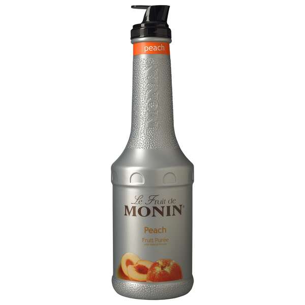 Monin Monin Peach Puree Syrup 1 Liter Bottle, PK4 M-RP036F